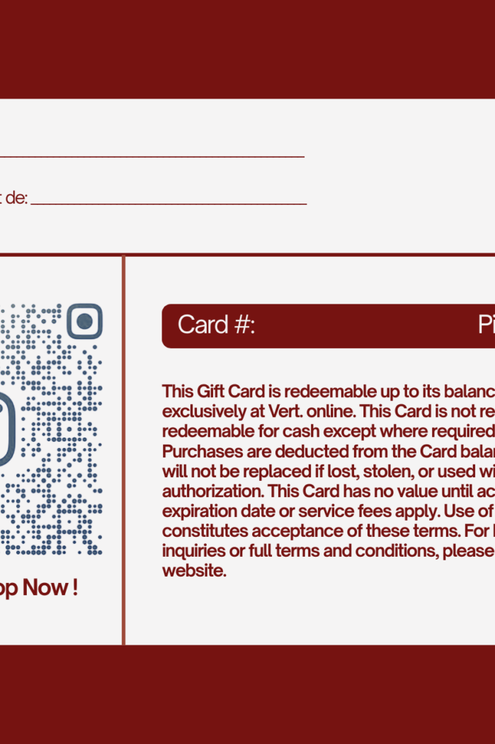 Vert. Gift Card - 50$